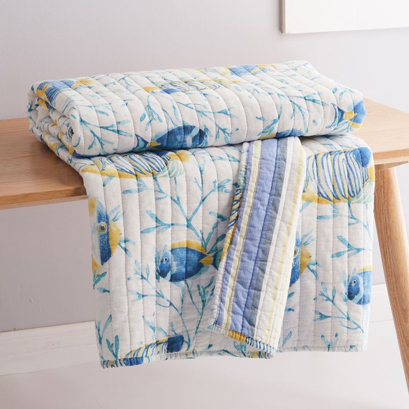 Tropical Sea Throw - One Quilted Throw - Levtex Home, 2 of 4