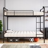 Whizmax Twin Over Twin Metal Bunk Bed with High Guardrail and Ladder, Twin Size Convertible Metal Bunk Beds for Kids/Teens/Adults,Easy Assembly - 2 of 4