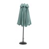 DOMETOUR 14.8 Ft Double Sided Outdoor Umbrella Rectangular Large with Crank ( Light green ) - 4 of 4