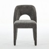 Chenille dining chair features a hollowed-out backrest design Set of 2 Suitable for restaurant kitchens - 4 of 4