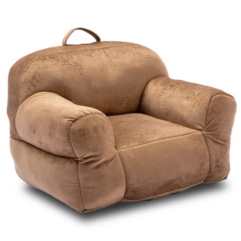 SEASXOLTE Bean Bag Chair 3Ft, Memory Foam Filled, Removable Velvet Cover,  Bean Bag Chairs for Adults and Teens, Round Sofa Chair for Living Room,  Bedroom and Gaming Room, Brown : : Home