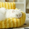 Fairyland™ - Striped Dopamine Pet Sofa Bed – Cozy Plush Nest for Cats & Small Dogs - 3 of 4