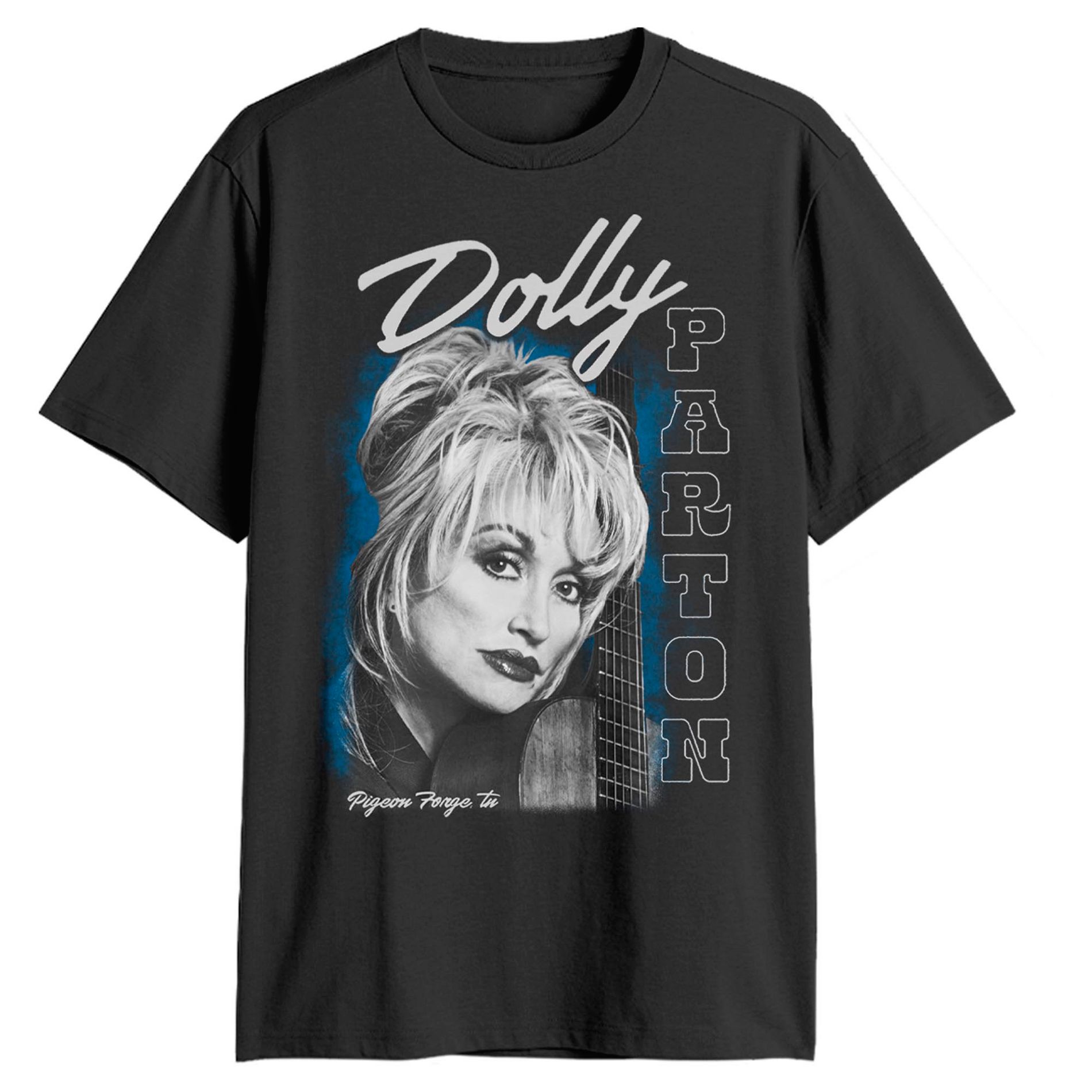 Dolly Parton Mens Guitar Portrait Short Sleeve T Shirt