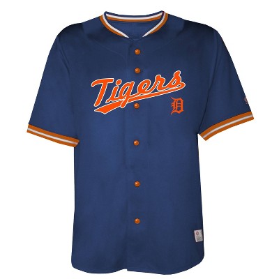 MLB Detroit Tigers Men's Button Down Jersey - S