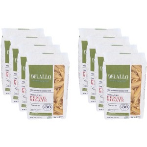 Delallo Pasta Semolina Penne Rigati - Pack of 8 - 16 oz - 1 of 2