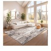 Blue-2*6 feet  Faux Wool Modern Abstract Area Rug Machine Washable Non Slip Non Shedding Stain Resistant Low Pile Ultra Soft&Thin Pet Friendly Perfec - 3 of 4