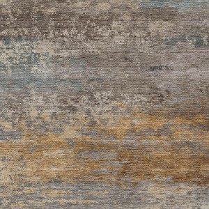 HomeRoots 3' X 5' Brown Gray And Purple Abstract Washable Indoor Outdoor Area Rug - 1 of 4