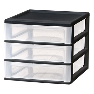 IRIS USA Plastic Clear View Desktop Organizer with Drawers - 1 of 4