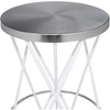 Meridian Furniture,Mercury White Iron Bar Stool - 3 of 4