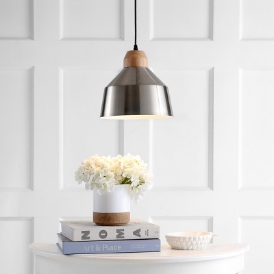 Dajana Nickel and Light Brown Adjustable Pendant Light