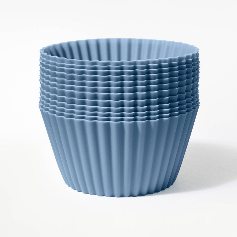 12ct Silicone Baking Cups Blue - Figmint&#8482;, 1 of 5