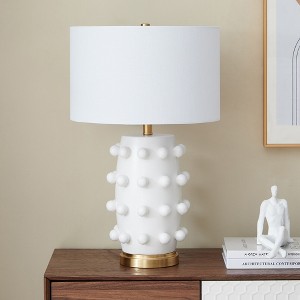 Hudson and Canal 26" Tall Ceramic Table Lamp with Fabric Shade - 1 of 4