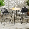 Tangkula Rattan Swivel Barstools Set of 2 w/ Curved Back & Heavy-Duty Metal Support - 4 of 4