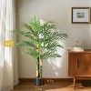 Artificial Tree Tall, Tropical Palm Tree UV Resistant Fake Plant in Pot for Indoor Outdoor, Living Room Outside Patio Office - 4 of 4