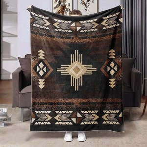 Plus Pattern Flannel Digital Print Air Conditioning Nap Blanket, Comfortable Soft Sofa Throw Blanket. - 1 of 4