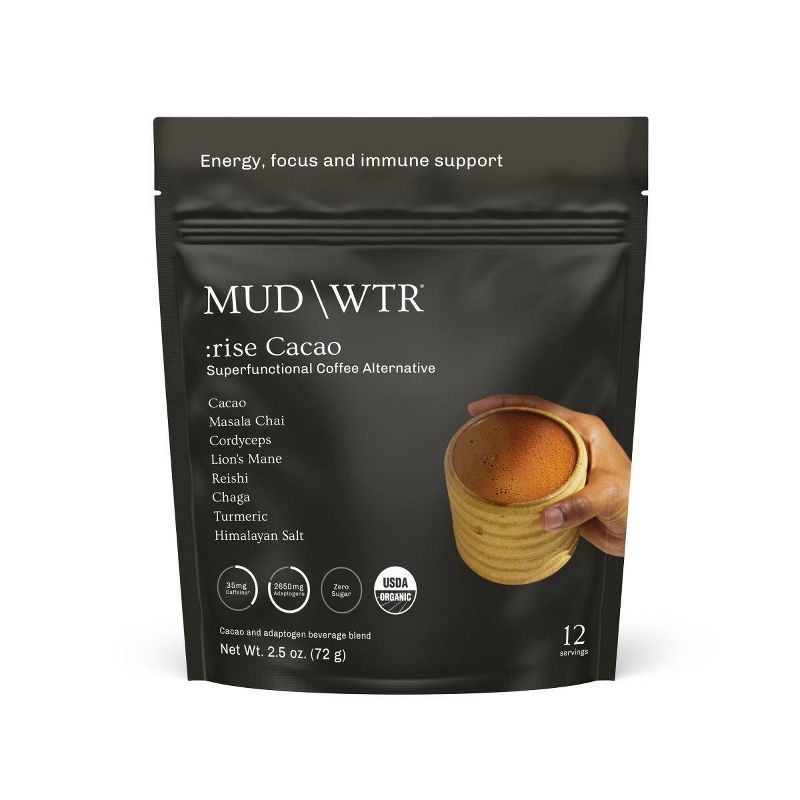MUD\WTR :rise Cacao Mushroom Coffee Alternative - 12 servings, 1 of 6