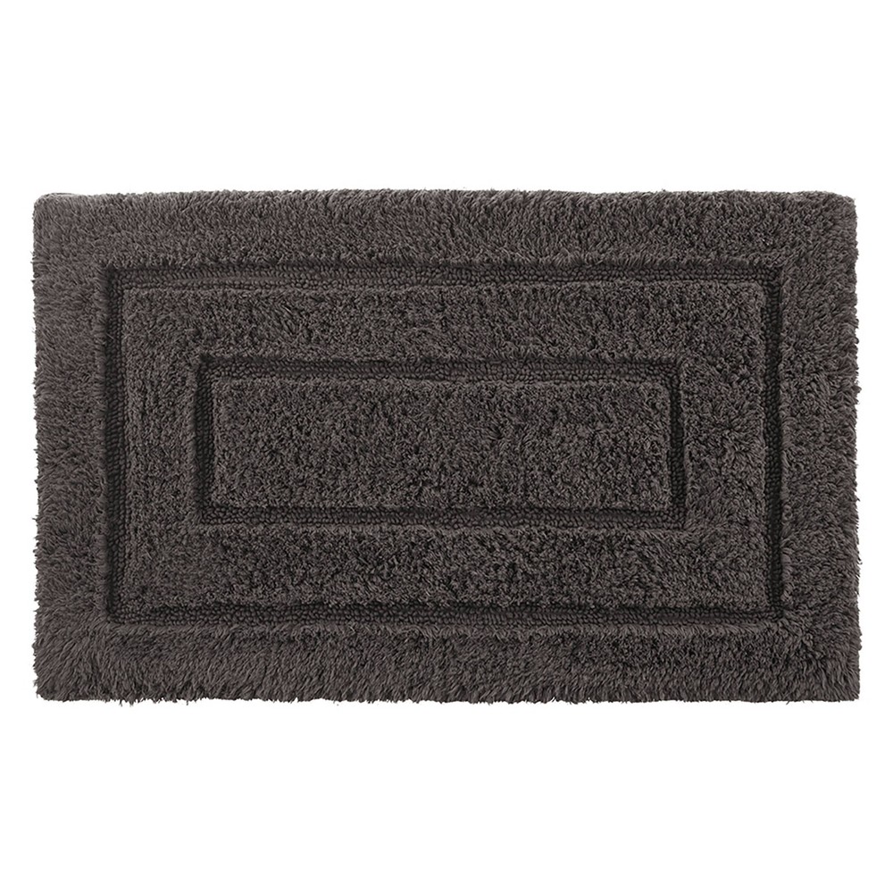 20inx32in Signature Bath Rug Black - Cassadecor