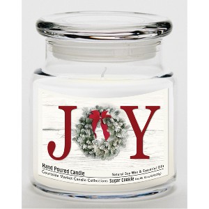 Courtside Market Christmas Joy Sugar Cookie 18oz Soy Wax Candle Glass Jar & Lid - 1 of 3