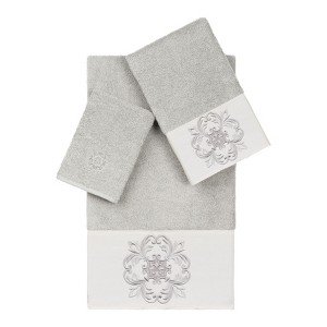 Linum Home Textiles 100% Turkish Cotton ALYSSA Embellished Towel Set - 1 of 4