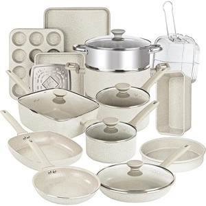 Granitestone Desert Collection 20 Piece Nonstick Cookware and Bakeware Set - 1 of 4