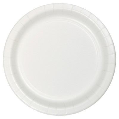 White 9" Paper Plates - 24ct