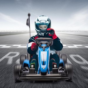 24V Electric Go Kart for Kids, 7.5 mph Drift Kart with Dual 200W Motors, Adjustable Length, Racing Ride On Toy for Ages 6+ - 1 of 4