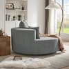 360° Swivel Barrel Chair,Oversized Round Living Room Chair with Deep Seat and Removable Pillows,Chenille Upholstery–Maison Boucle - 3 of 4