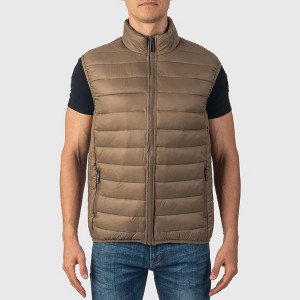Alpine Swiss Clark Mens Puffer Vest Down Alternative Water Resistant Packable Outerwear Zip Up Pockets Warm Versatile Layer - 1 of 4