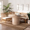 bali & pari 4pc Adalina Rattan Dining Nook Set: Plush Cushions, Round Table, No Assembly Required - 2 of 4
