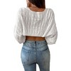 Coolmee Womens Cropped Cardigan Causal Bolero Shrugs for Dresses Knit Open Front Long Sleeve Sweater Cardigan - 4 of 4