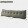 Bekrvio Multiple Sizes Headboard Pillow Wedge Reading Support Backrest Cushion with Pocket & Removable Cover for Bed Sofa Daybed - 4 of 4