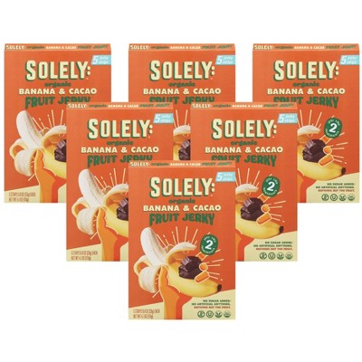 Solely Banana and Cacao Fruit Jerky - Case of 6/4.1 oz