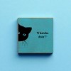 Slickblue Funny Cat Wood Sign – Whatcha Doin'? Quote – 7x7 Rustic Wall or Shelf Décor for Pet Lovers, Color Options - 2 of 3
