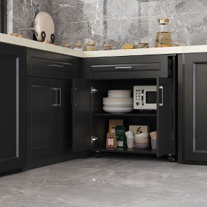 Homsee Stylish Kitchen & Buffet Cabinet with Stone-look Countertop Functional Pantray Cabinet Storage for Your Kitchen - 1 of 4