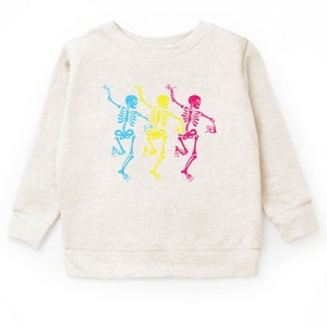 The Juniper Shop Three Skeletons Dancing Neon Youth Sweatshirt - 1 of 4