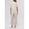 August Sky Women's Solid Front Buttons Patch Pockets Jumpsuit - image 2 of 4