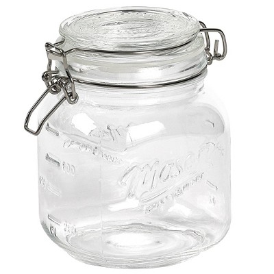 Mason Craft & More 17oz Set of 4 Tall Mini Clamp Jars