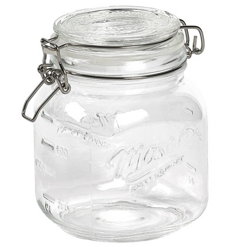 Mini Preserving Jar Set with Clamp Glass Lids (Set of 2)