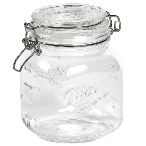 Mason Craft & More 1L Set of 2 Clamp Jars