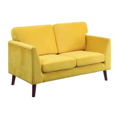 NicBex 1pc Loveseat Sofa Contemporary Upholstered Loveseat Couch with Soft Cushion and Wood Legs for Bedroom,Living Room