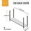 KHOMO GEAR 8-Foot Log Rack Cover – Heavy Duty Waterproof Firewood Storage Protector – Brown – Fits 8ft Log Racks, Durable Outdoor Cover for Firewood - 3 of 4