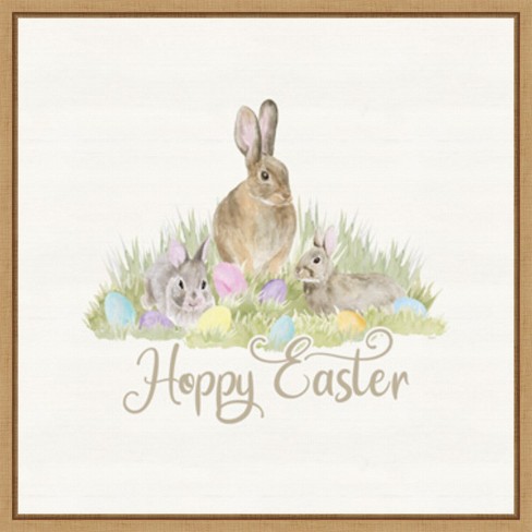 Amanti Art Farmhouse Easter VI Bunny by Tara Reed Canvas Wall Art Print Framed 22-in. W x 22-in. H. - image 1 of 4