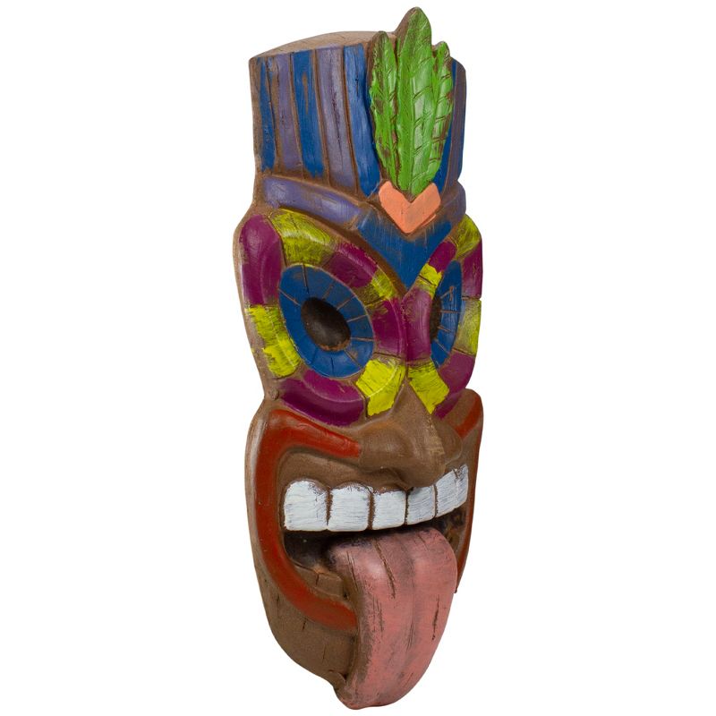 Northlight 16" Tiki Man Sticking Out Tongue Hanging Wall Decoration, 2 of 6