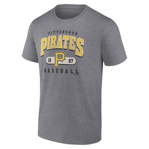 MLB Pittsburgh Pirates Men's Gray Bi-Blend Short Sleeve T-Shirt - 1 of 3