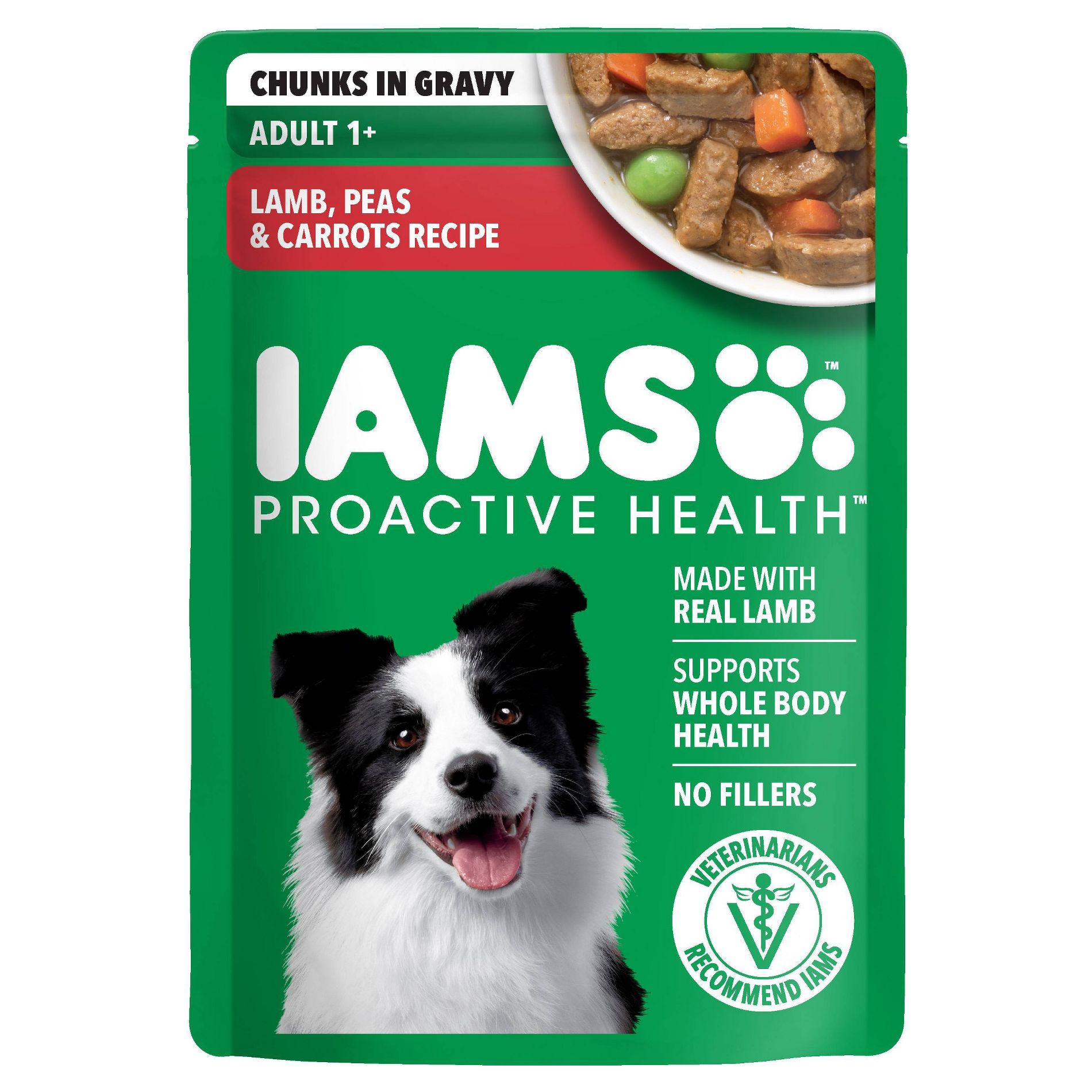 IAMS Proactive Health Pouch Chunks in Gravy Lamb Recipe Adult Wet Dog Food - 3.5oz
