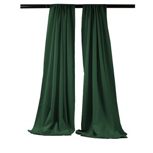 Slickblue Pack of 2 Polyester Backdrop Drapes – 96"H x 58"W, Rod Pocket, Semi Sheer, Serged Edges, 41 Colors Options - 1 of 3