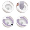 Unique Bargains 4pair Toilet Seat Cover Pad Bathroom Warm Toilet Seat Cushion Washable Reusable - 4 of 4