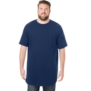 KingSize Shrink-Less Lightweight Longer-Length Crewneck Pocket T-Shirt - 1 of 4