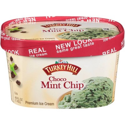 Turkey Hill Choco Chip Mint Ice Cream - 48oz