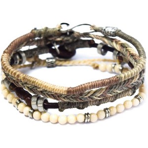 Boho Braided Bead Bracelets, Stackable Waterproof Jewelry, Fair Trade Handmade Gifts for Women & Men - 1 of 4